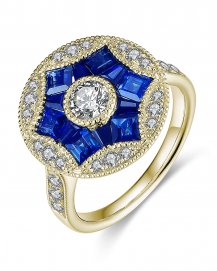 SAPPHIRE DIAMOND RING (TR3489)